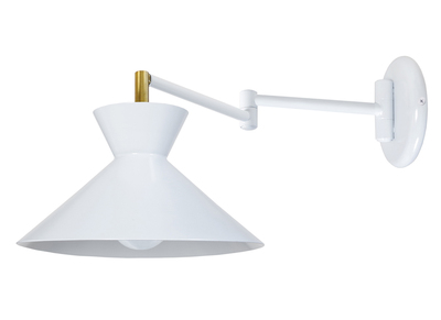 Aplique mural articulado dise&ntilde;o blanco LEEDS