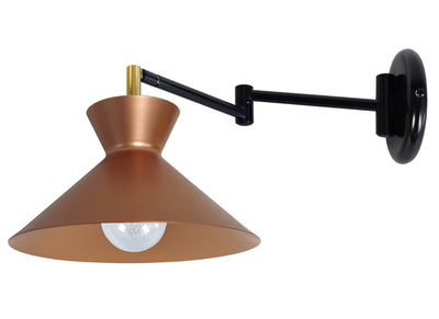 Aplique mural articulado dise&ntilde;o cobrizo LEEDS