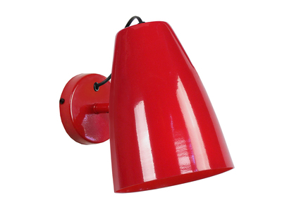 Aplique mural dise&ntilde;o metal rojo FRIDAY