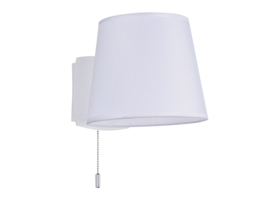 Aplique mural moderno en metal y tejido blanco BERGAMO