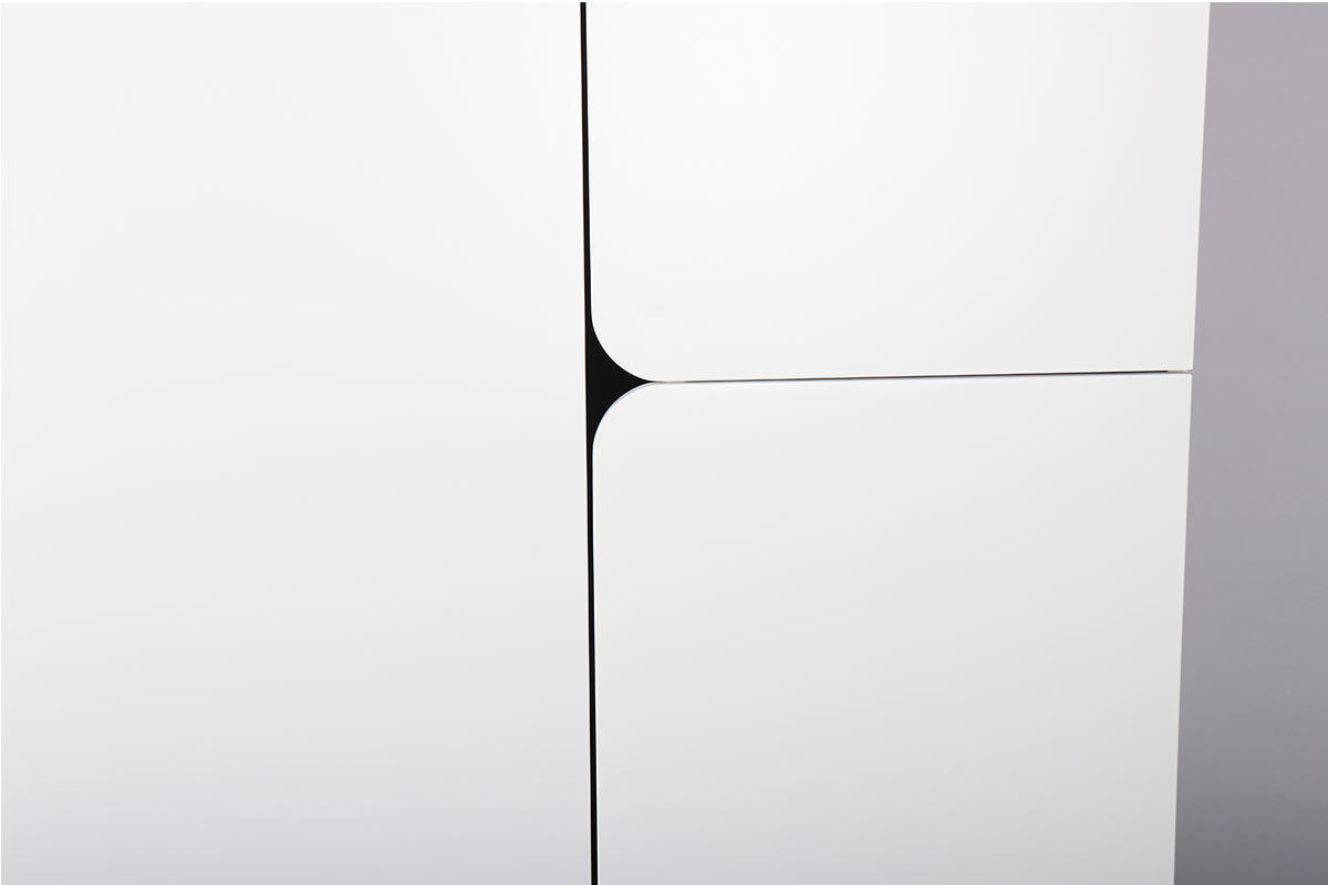 Armario n�rdico blanco y madera KUNG