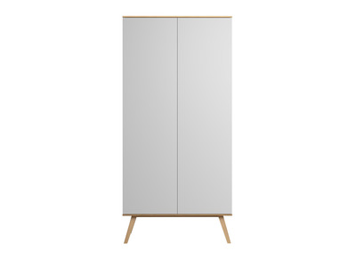 Armoire scandinave blanc et bois clair MAHE - Armoire scandinave blanc et bois clair MAHE