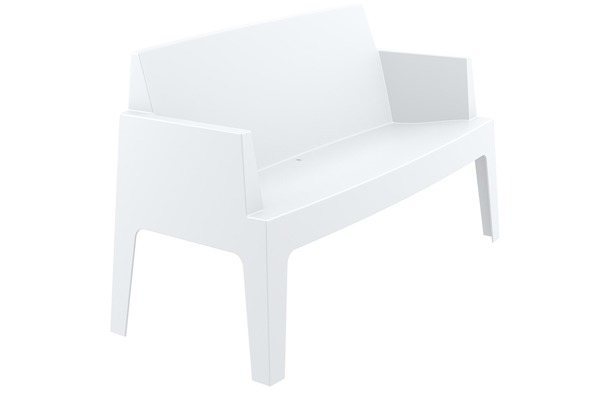 Banco de jardn diseo blanco LALI