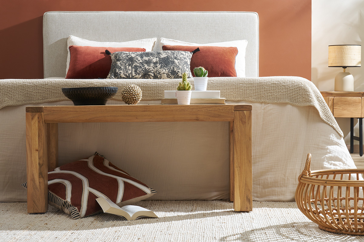 Banco de madera de acacia maciza 95 cm BALTO