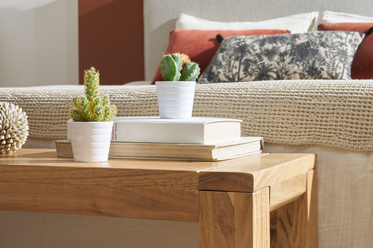 Banco de madera de acacia maciza 95 cm BALTO