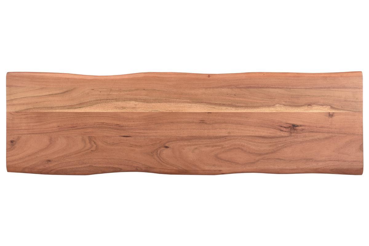 Banco de madera de acacia y metal negro 145cm EDGE