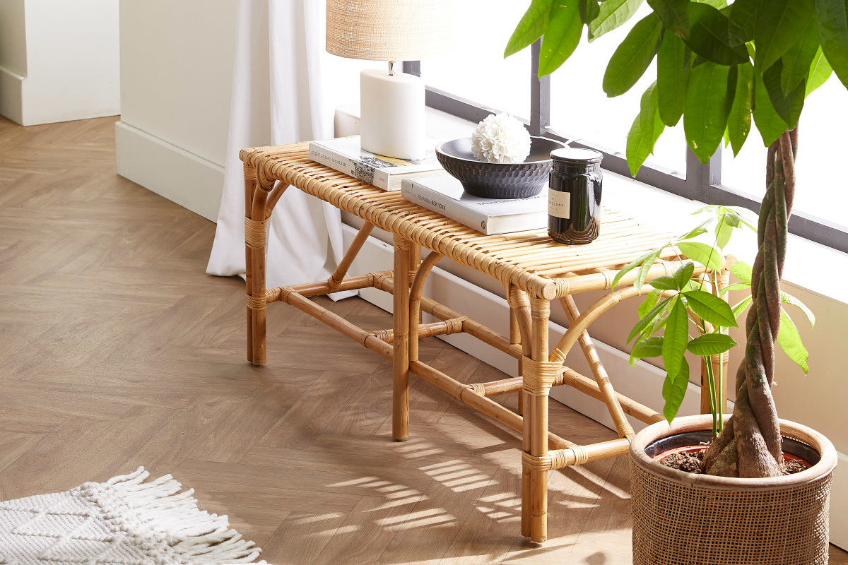 Banco de ratn 120cm SUNNY