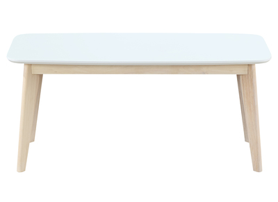 Banco diseño 100cm blanco y madera LEENA