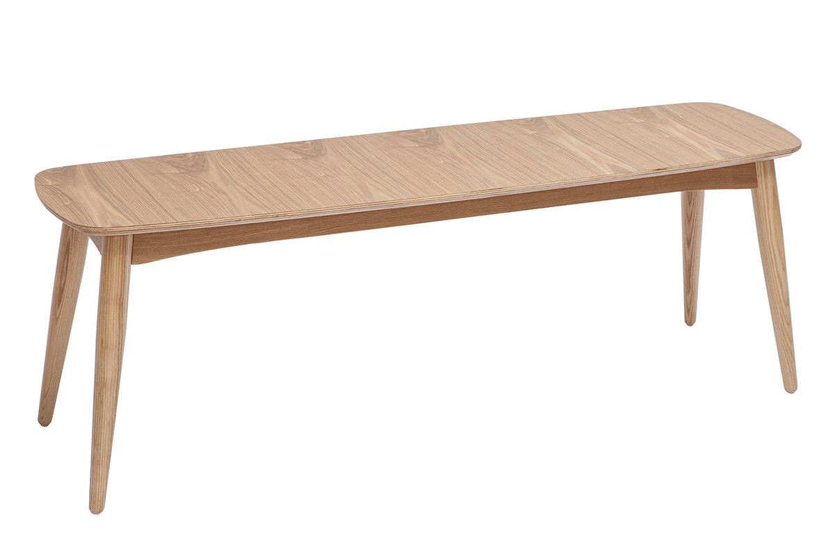 Banco estilo nrdico de fresno 130 cm de anchura NORDECO