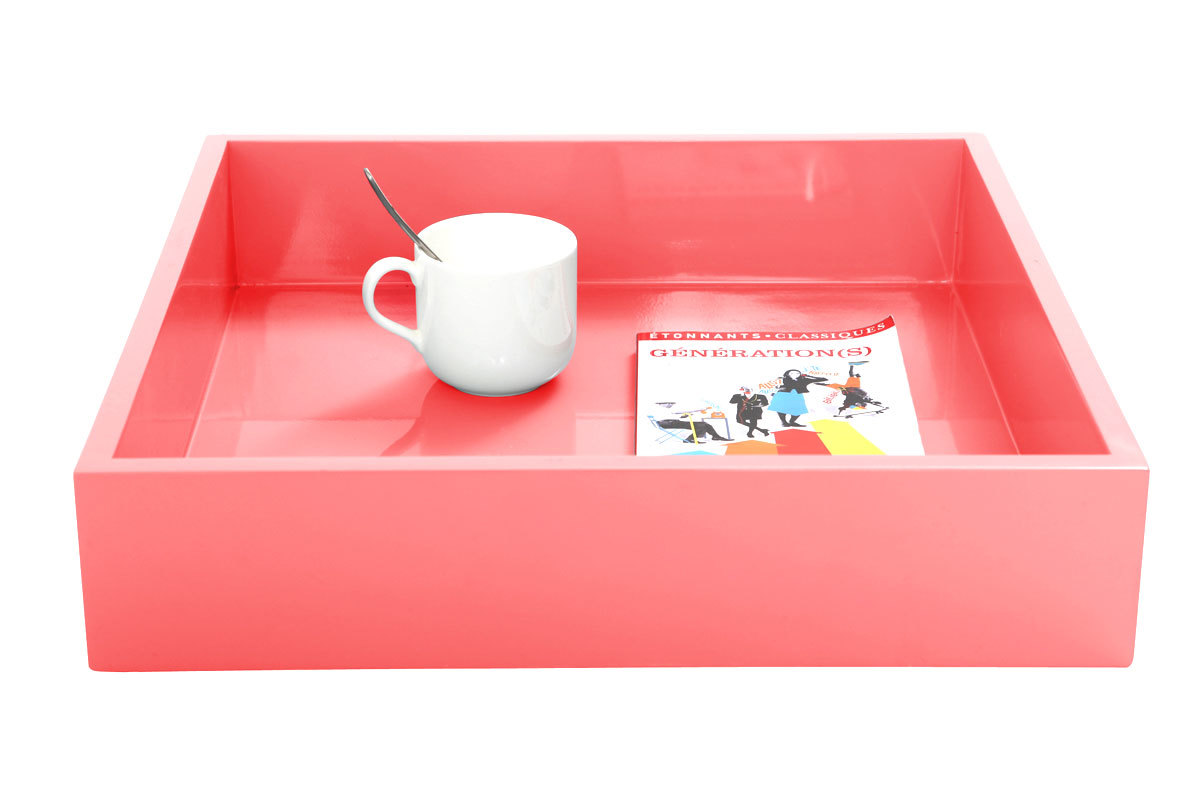 Bandeja dise�o lacado coral TEENA