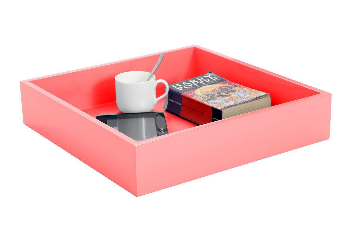 Bandeja dise�o lacado coral TEENA