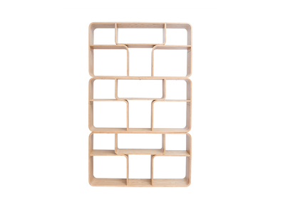 Biblioteca abierta de madera clara de fresno de 120 cm WARHOL