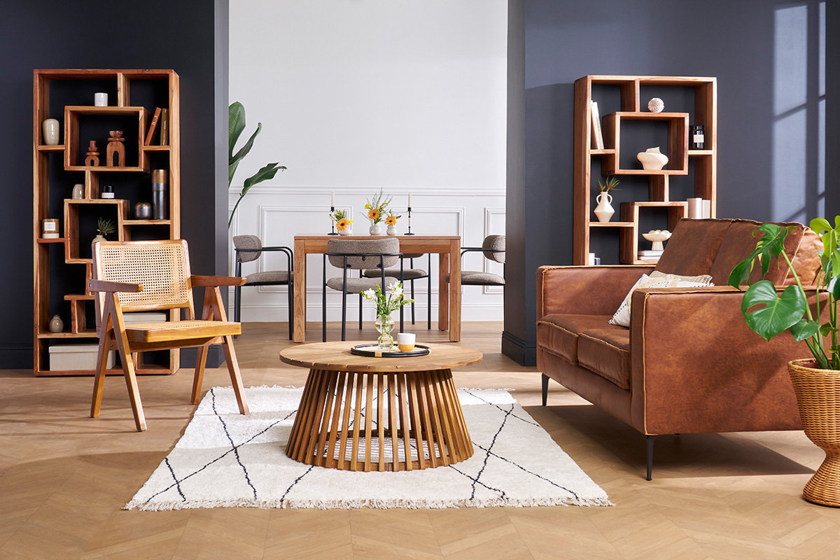 Biblioteca en acacia 80 cm CHAPMAN