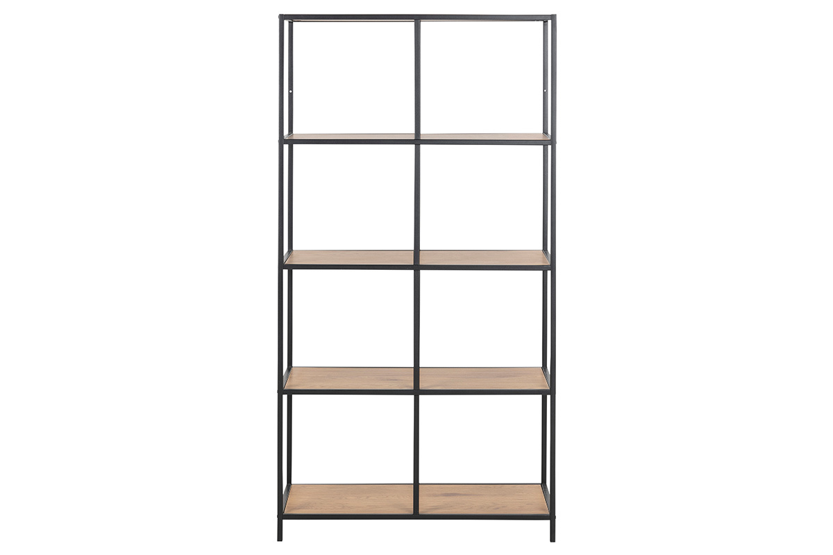 Biblioteca industrial metal y madera L77 cm TRESCA