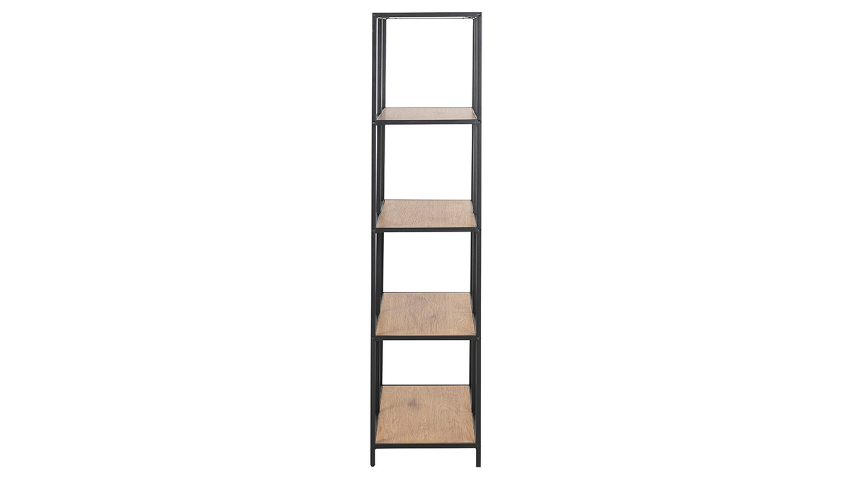 Biblioteca industrial metal y madera L77 cm TRESCA