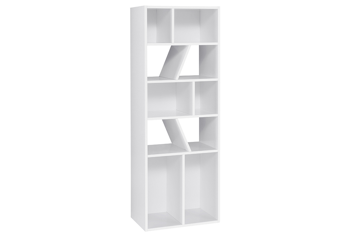 Biblioteca moderna blanca 60 cm AZTEQUE
