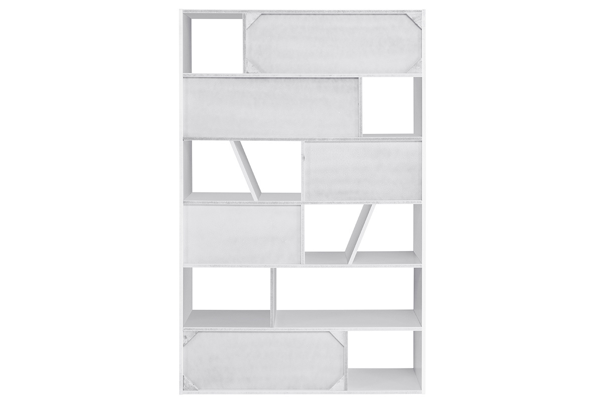 Biblioteca moderna blanca AZTEQUE