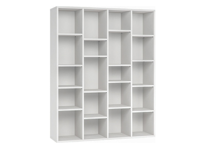 Biblioteca moderna en madera blanca RYTHM