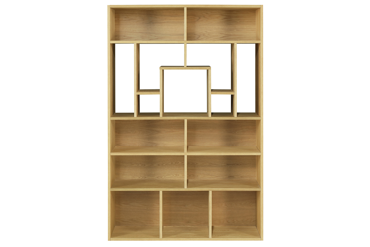 Biblioteca moderna madera clara L120 cm WALANG