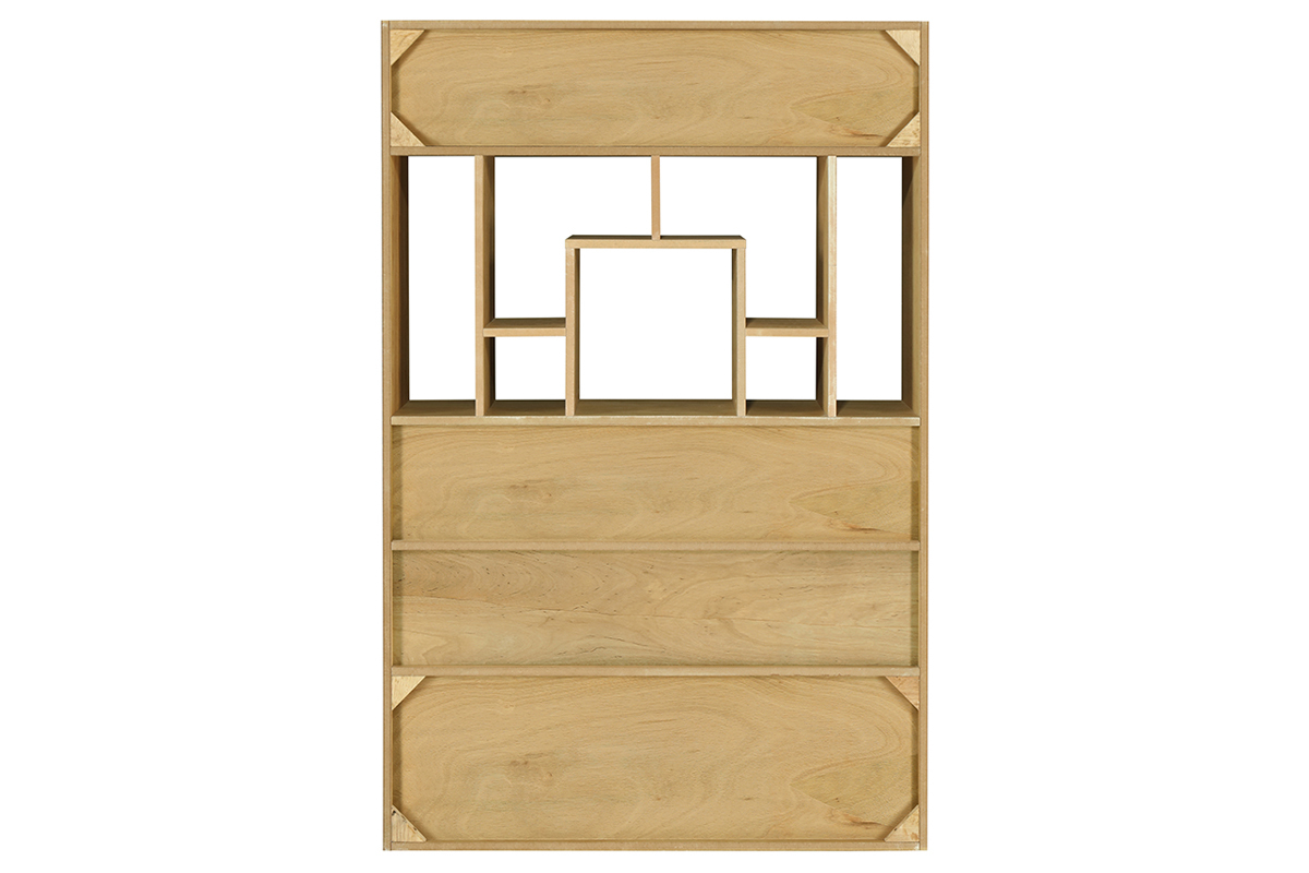 Biblioteca moderna madera clara L120 cm WALANG
