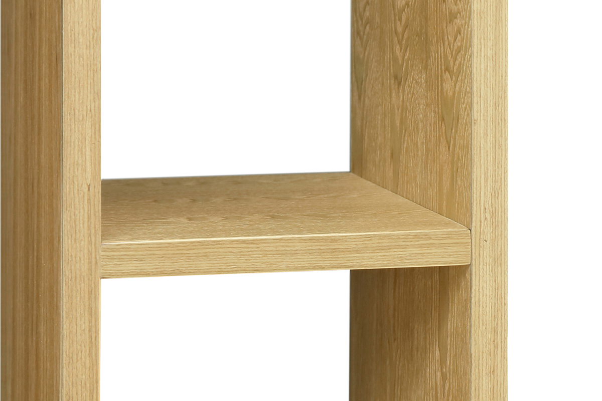 Biblioteca moderna madera clara L120 cm WALANG