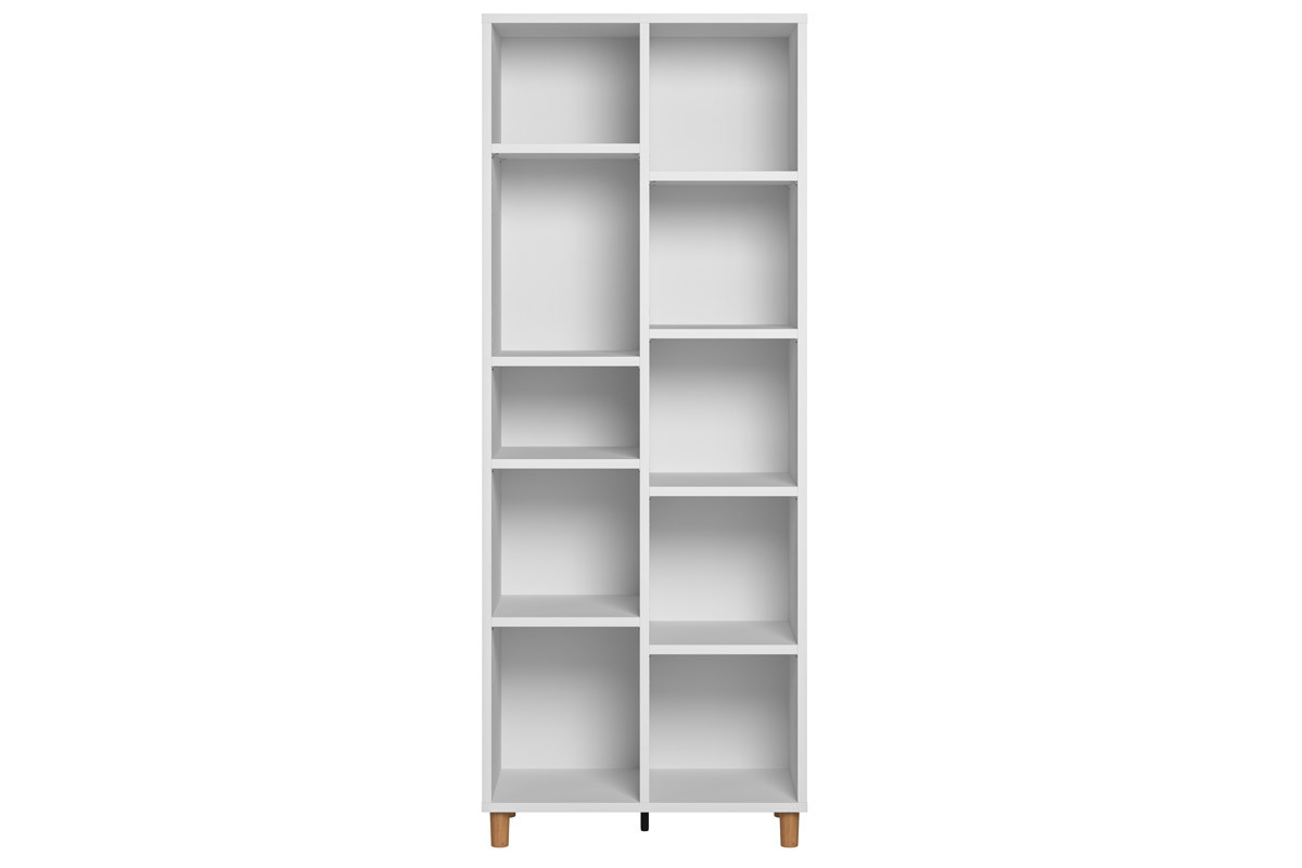 Biblioteca nrdica blanca y madera JIM