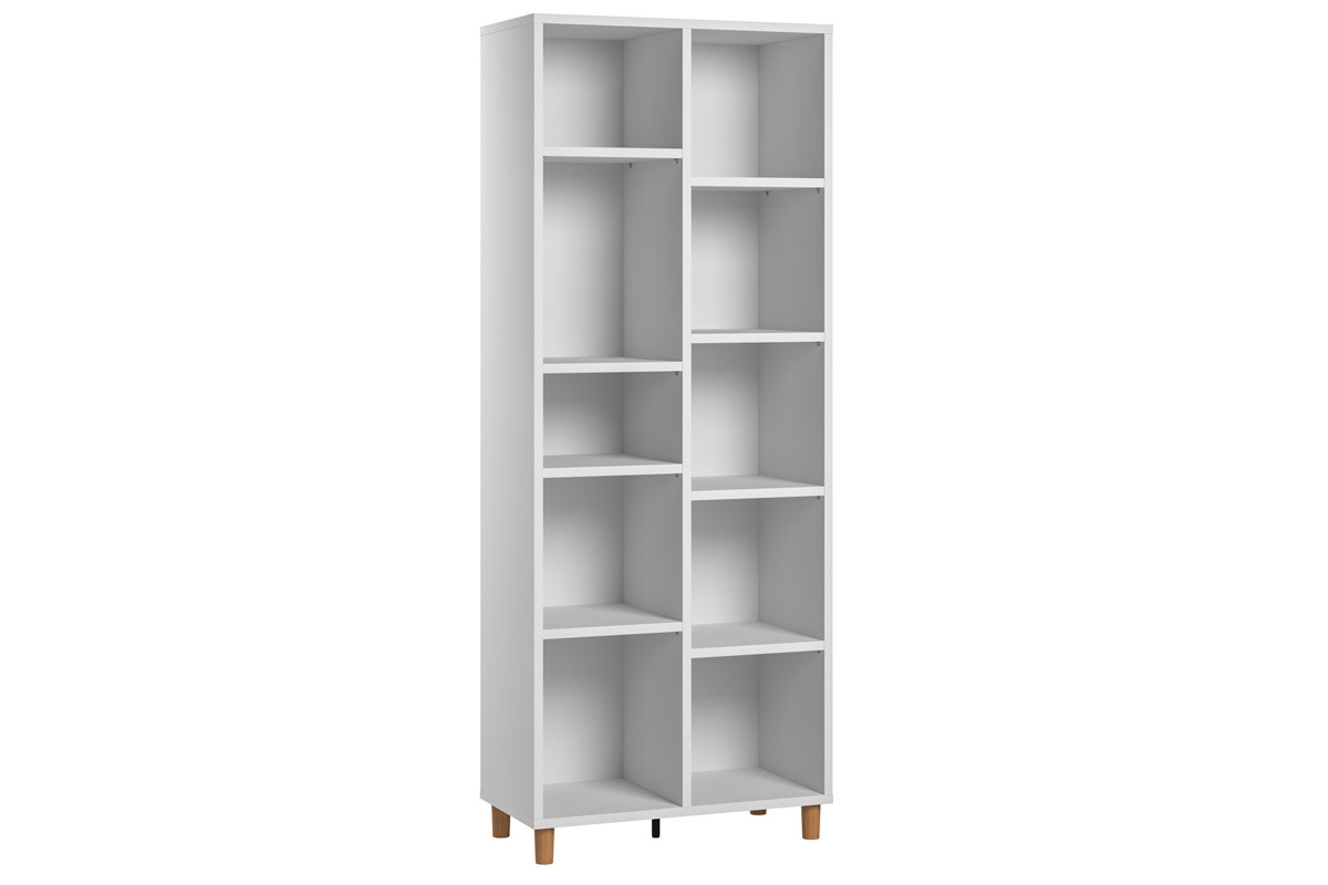 Biblioteca nrdica blanca y madera JIM