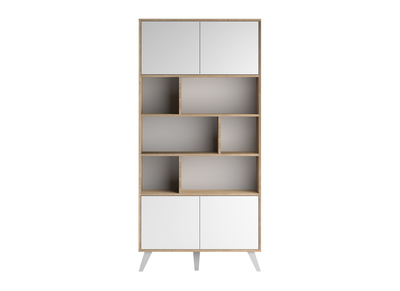 Biblioteca n&oacute;rdica madera y blanca ORIGAMI