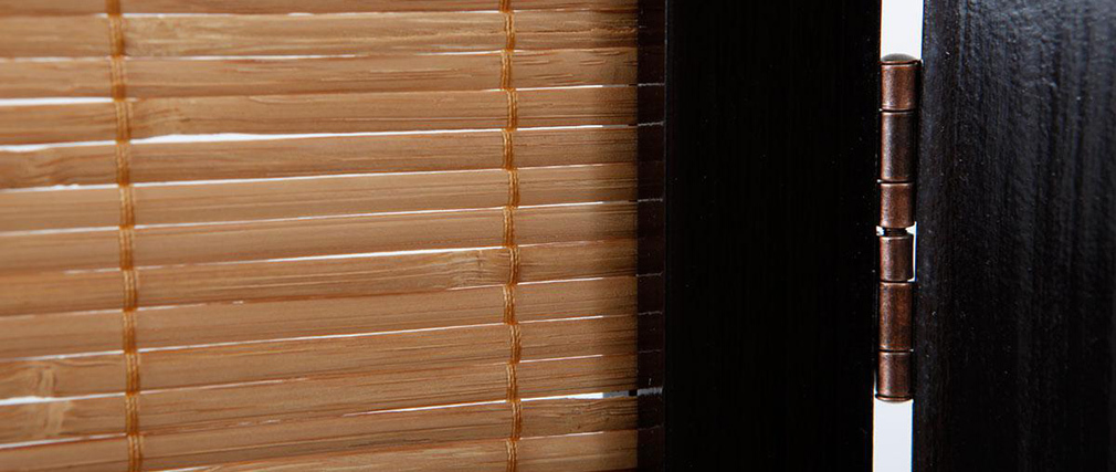 Biombo de 3 partes SUWA de abeto y bambú
