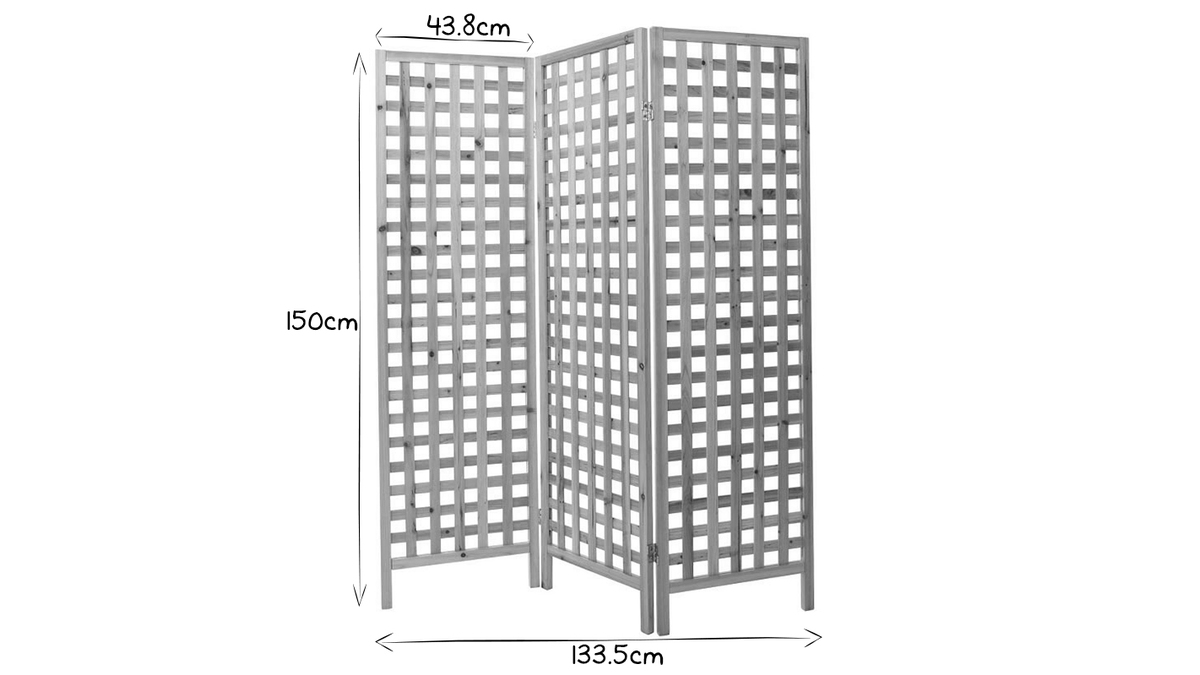 Biombo madera natural AKKIKO