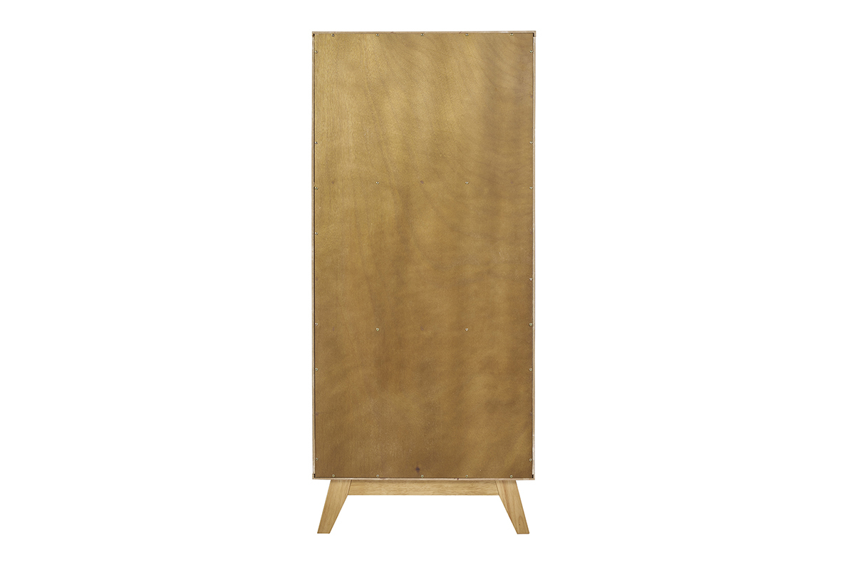 Buffet alto escandinavo de madera clara hevea L60 cm LEENA