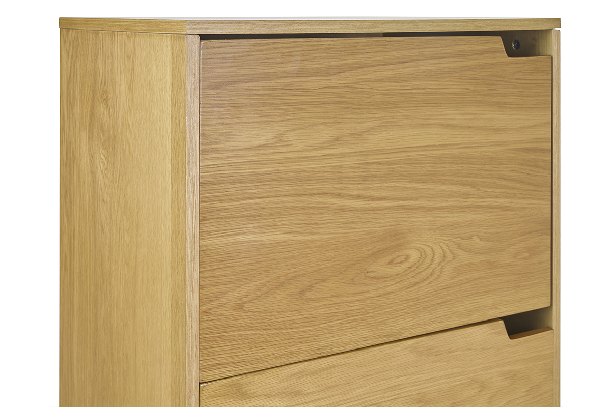 Buffet alto escandinavo de madera clara hevea L60 cm LEENA