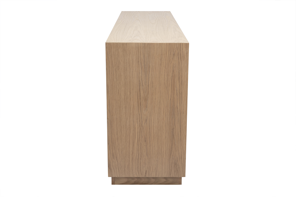 Buffet con motivos de espiga en madera clara de roble L160 cm ARROW