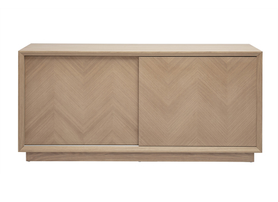 Buffet con motivos de espiga en madera clara de roble L160 cm ARROW