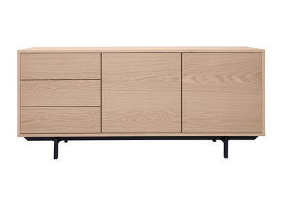 Buffet vintage acabado en roble de 2 puertas 3 cajones L160 cm MANNY