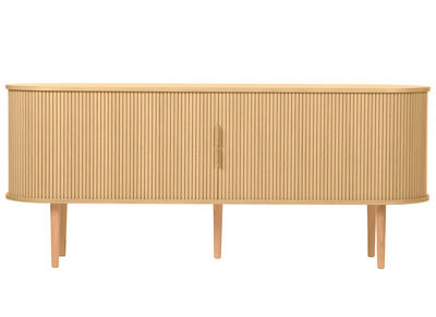 Buffet vintage madera clara de roble con almacenamiento 2 puertas correderas L180 cm EPIC