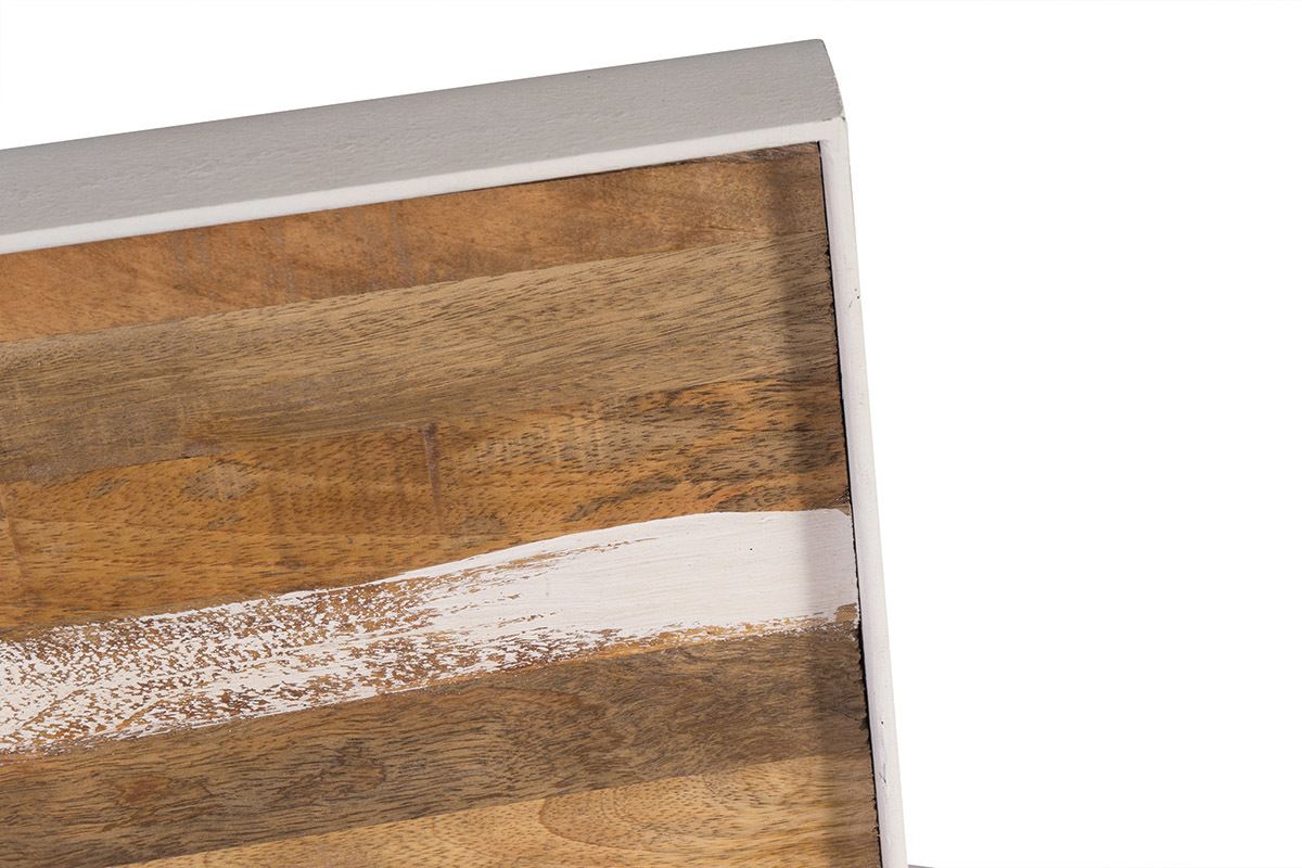 Cabecera madera y metal blanco 170 x 100 ROCHELLE