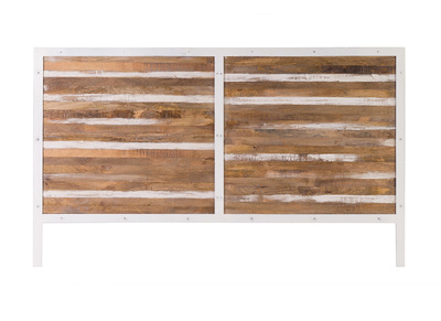 Cabecera madera y metal blanco 170 x 100 ROCHELLE