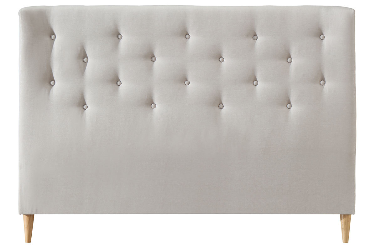 Cabecero 140 capiton en tejido beige EROS