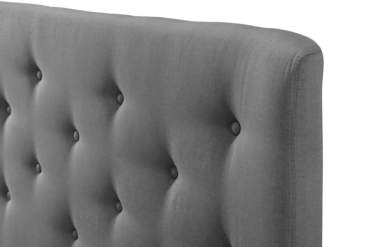 Cabecero 140 capiton� en tejido gris claro EROS