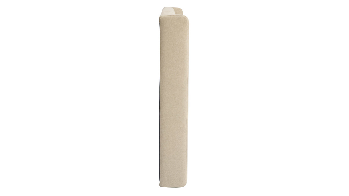 Cabecero capiton en tejido beige natural 160 cm LIZZIE