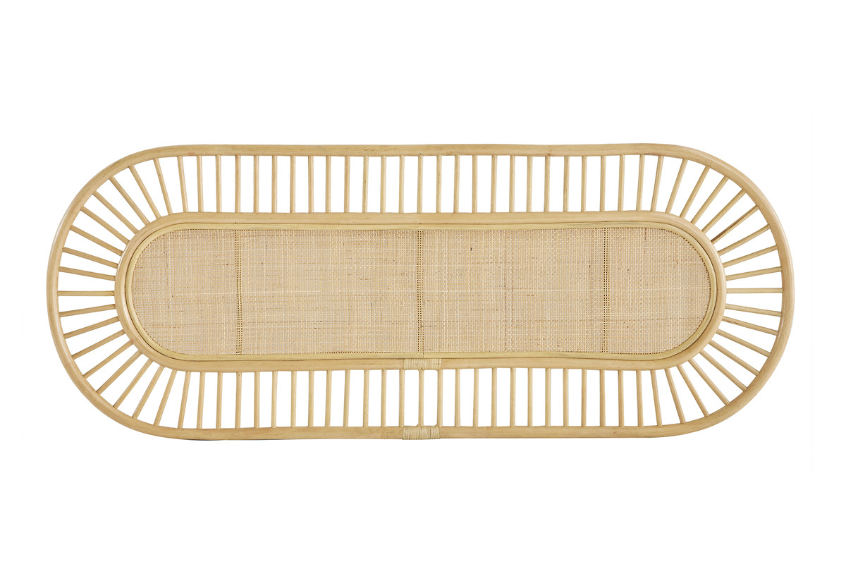 Cabecero de cama de ratán natural y mimbre 165 cm BOW