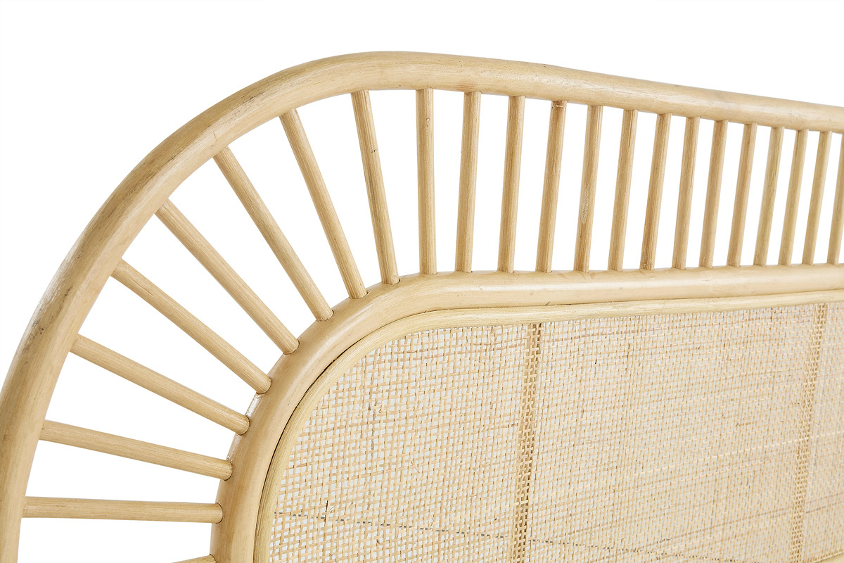Cabecero de cama de ratán natural y mimbre 165 cm BOW