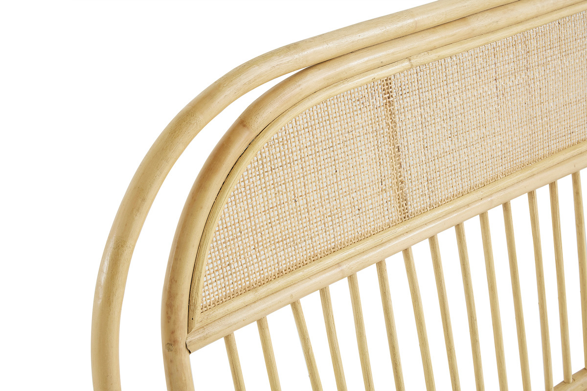Cabecero de cama de ratn natural y mimbre 165 cm SYBILLE