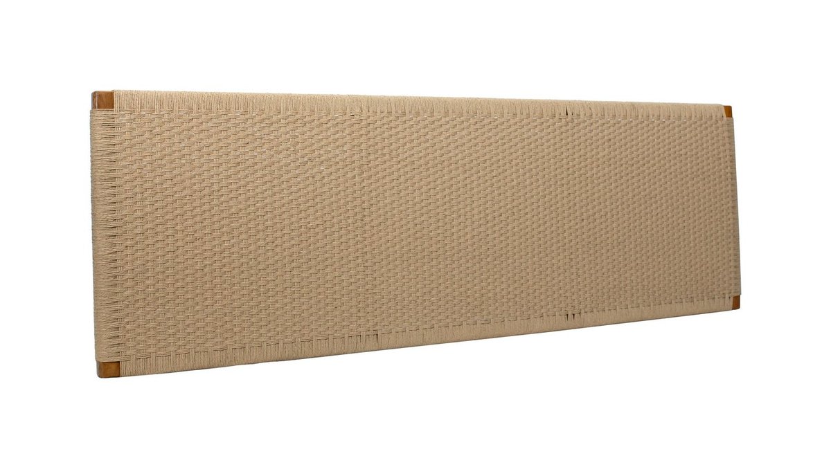 Cabecero de cama de teca maciza y cuerda de papel trenzada 165 cm FLAKA