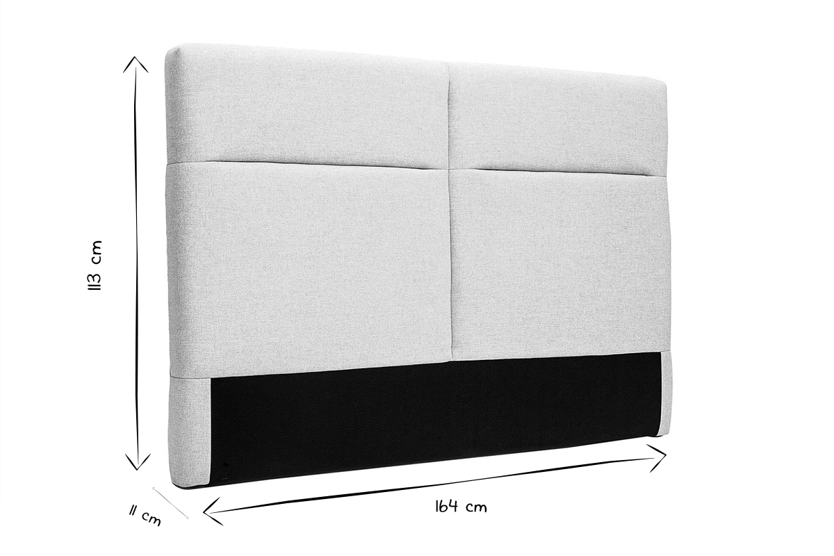 Cabecero de cama de tela beige 164 cm CHELSEA