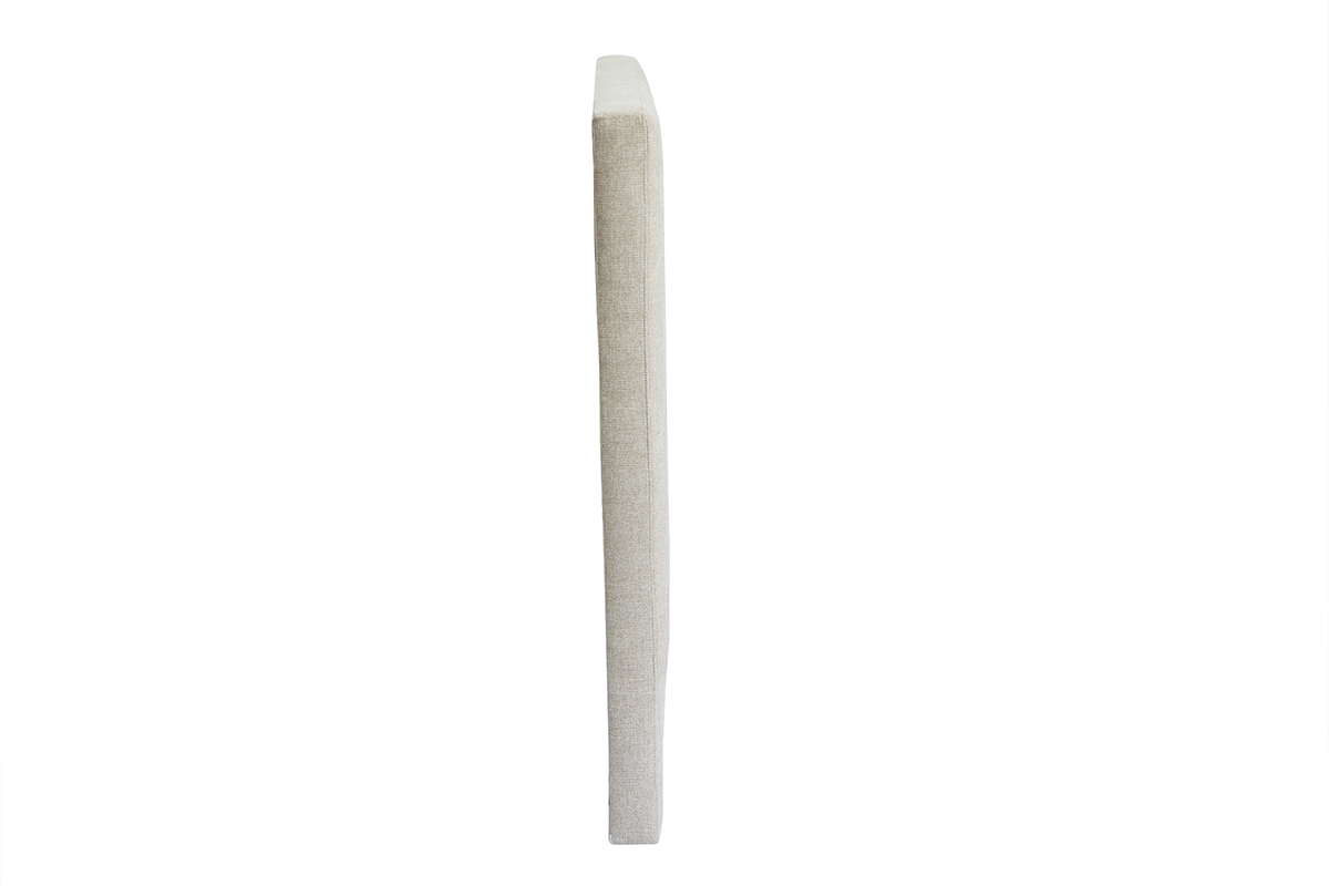 Cabecero de cama de tela efecto aterciopelado beige 160 cm AVAH