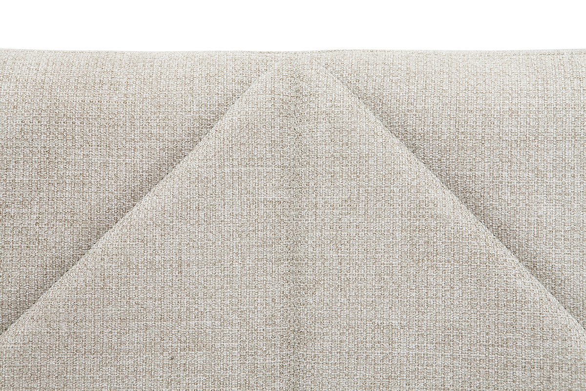 Cabecero de cama de tela efecto aterciopelado beige 160 cm AVAH
