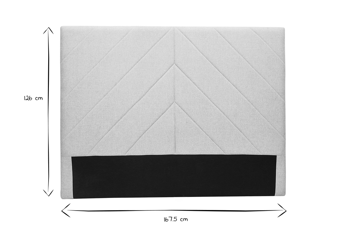 Cabecero de cama de tela efecto aterciopelado beige 160 cm AVAH