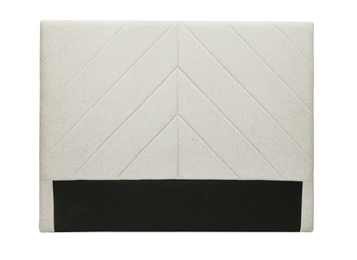 Cabecero de cama de tela efecto aterciopelado beige 160 cm AVAH